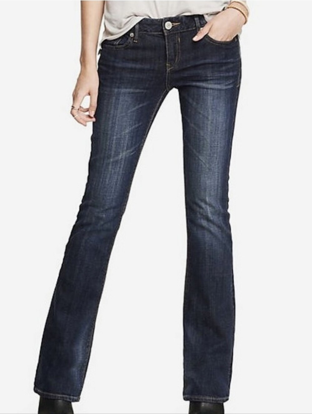 Express Low-rise Y2K Stella Barely Bootcut Jeans - Size 8